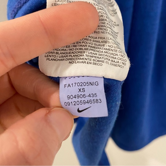 Nike Dark Blue Tie Dye Colorblock Racer Back Tank Top - Picture 6 of 8